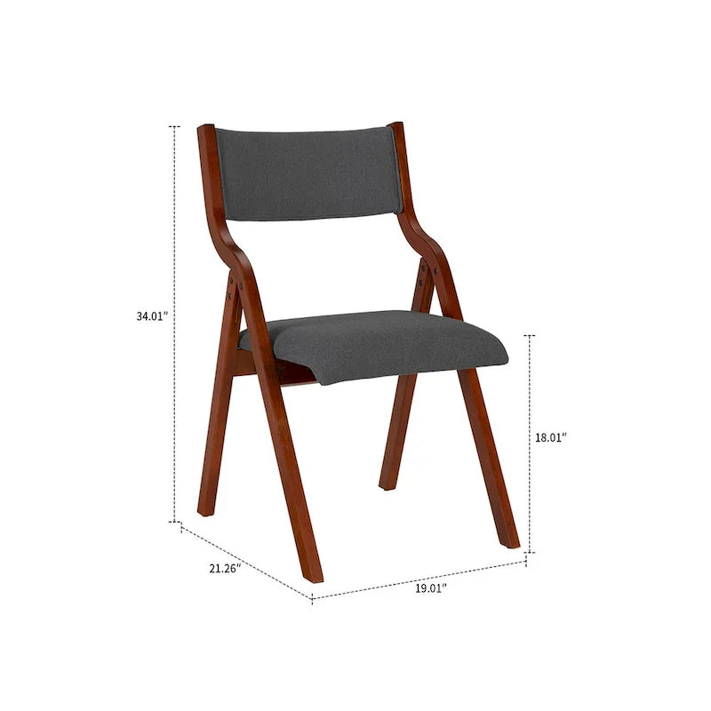 Vintage Fabric Upholstered Foldable Chairs