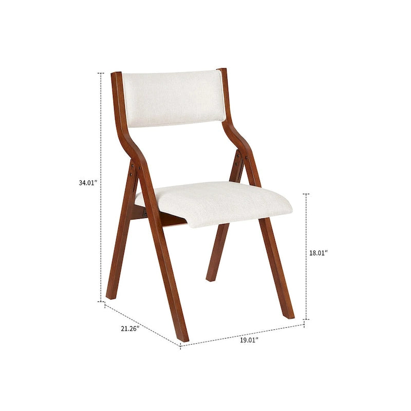 Vintage Fabric Upholstered Foldable Chairs