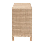 Japandi Sun-Bleached Braided Rattan 6-Drawer Dresser