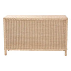 Japandi Sun-Bleached Braided Rattan 6-Drawer Dresser