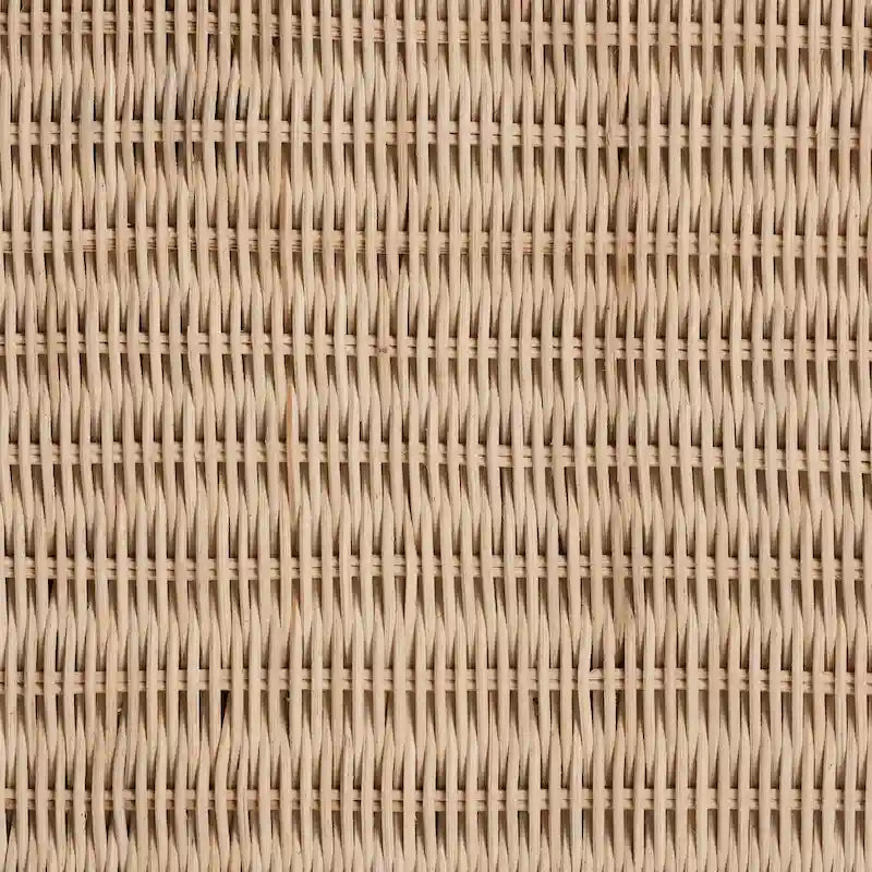 Japandi Sun-Bleached Braided Rattan 6-Drawer Dresser