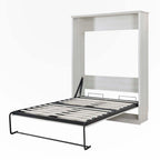 Cama abatible de pared tamaño matrimonial con gabinete, cama ahorraespacio perfecta