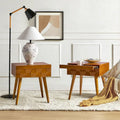 Mid-century Modern End Table with Charging Station
