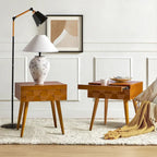 Mid-century Modern End Table with Charging Station