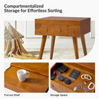 Mid-century Modern End Table with Charging Station