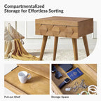 Mid-century Modern End Table with Charging Station