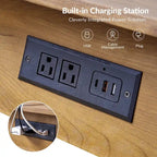 Mid-century Modern End Table with Charging Station