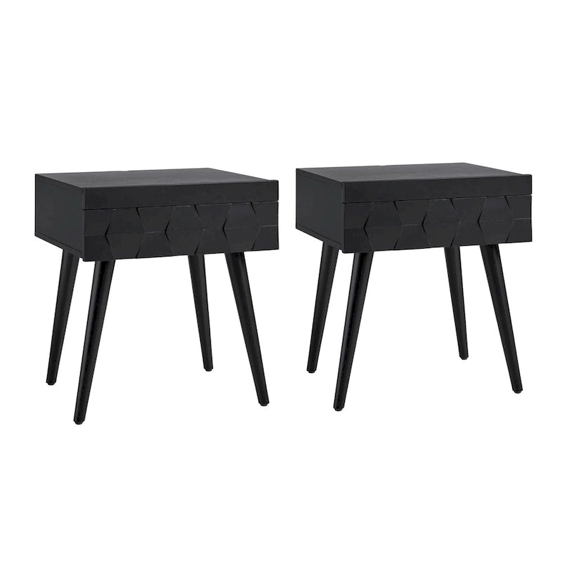 Mid-century Modern End Table with Charging Station