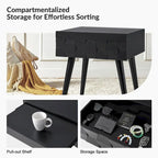 Mid-century Modern End Table with Charging Station