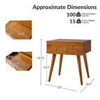Mid-century Modern End Table with Charging Station